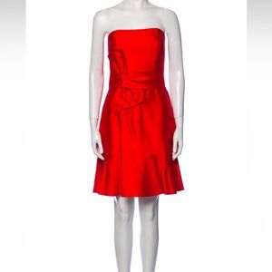 Kate Spade Strapless Silk Bow-Waist Formal Dress